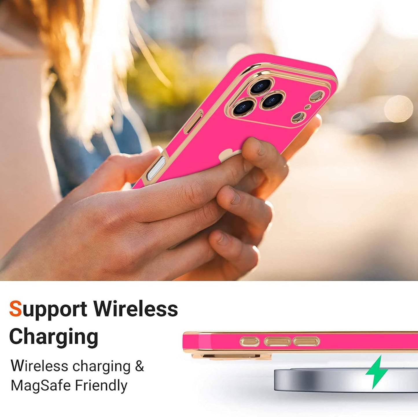 for Iphone 17 Pro Max Case with Screen Protector [2 Pack] Girl Women Cute Girly