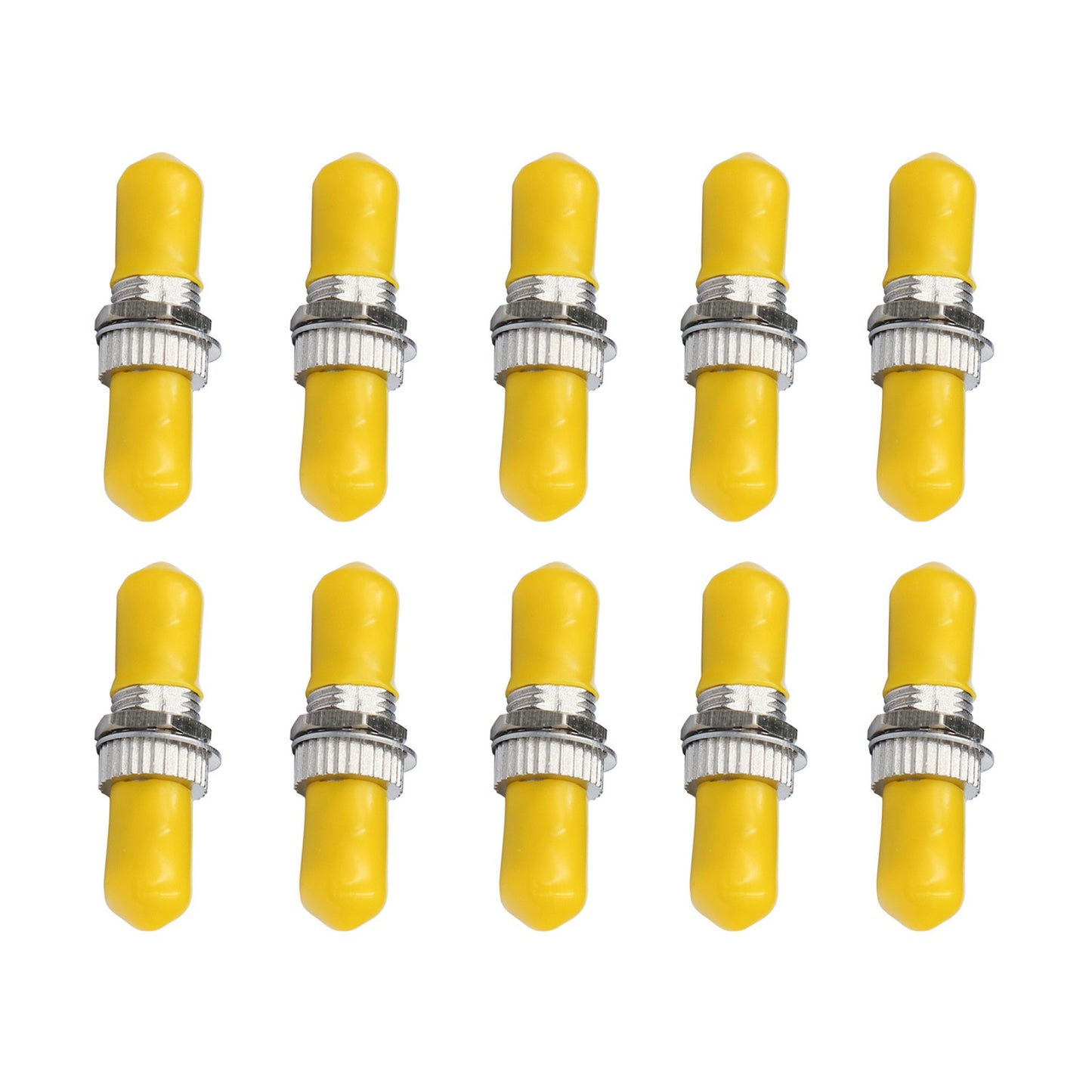 10 Pcs Fiber Optic Adaptor ST to ST Singlemode Single Cable Connector Coupler F
