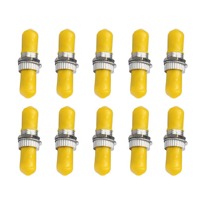10 Pcs Fiber Optic Adaptor ST to ST Singlemode Single Cable Connector Coupler F