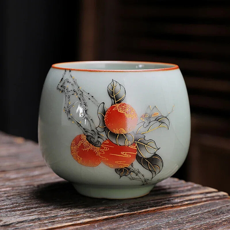1pc Tea Accessories Kiln Restoring Ancient Ways Celadon Teacup Porcelain Chinese