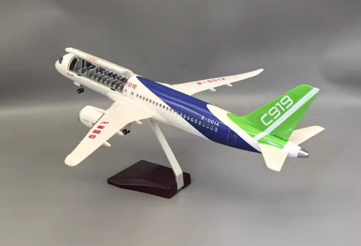 47CM 1:82 CHINA COMAC C919 Passenger Airplane Landing Gear Resin Aircraft Model