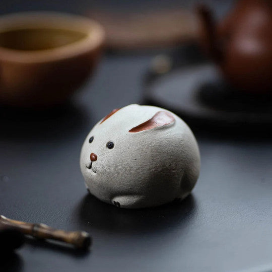 Purple Clay Rabbit Ceramic Teapet Tea Animal for Tea Boat Accessories