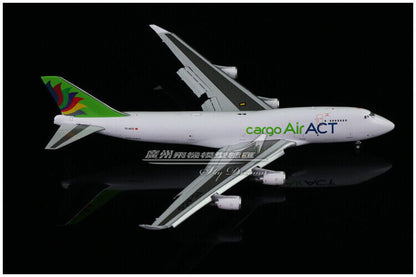 1:400 JC Wings Air ACT Cargo BOEING 747-400 Airplane Flap Down Diecast Model