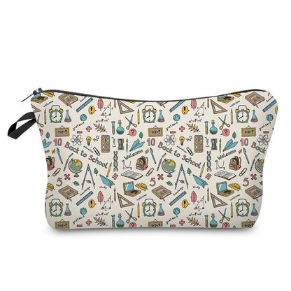 Natural Science Printed Student Pencil Case Teacher Cosmetic Storage Toilet Bag