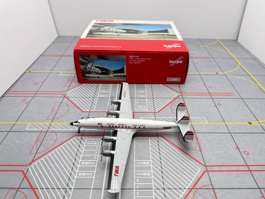 1:200 Herpa TWA Lockheed L-1649A Passenger Airplane Diecast Aircraft Plane Model