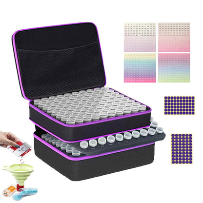 120 Bottles Diamond Painting Box Tool Container Storage Box Holder Hand Bag