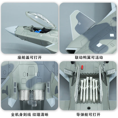 1:60 37CM China J-20 Stealth Fighter Plane Diecast Military Aircraft Model