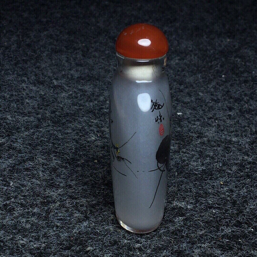 Ancient Chinese handmade interior painting ancient glazed snuff bottle