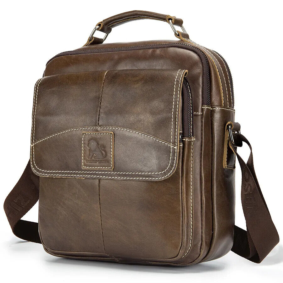 Men Shoulder Bag Crossbody Bag Men Cowhide Messenger Bag Male Business Handbag