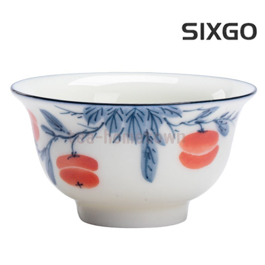 Hand Drawn Sheep Fat Jade Porcelain Tea Cup Tea Making Blue and White Tea Set