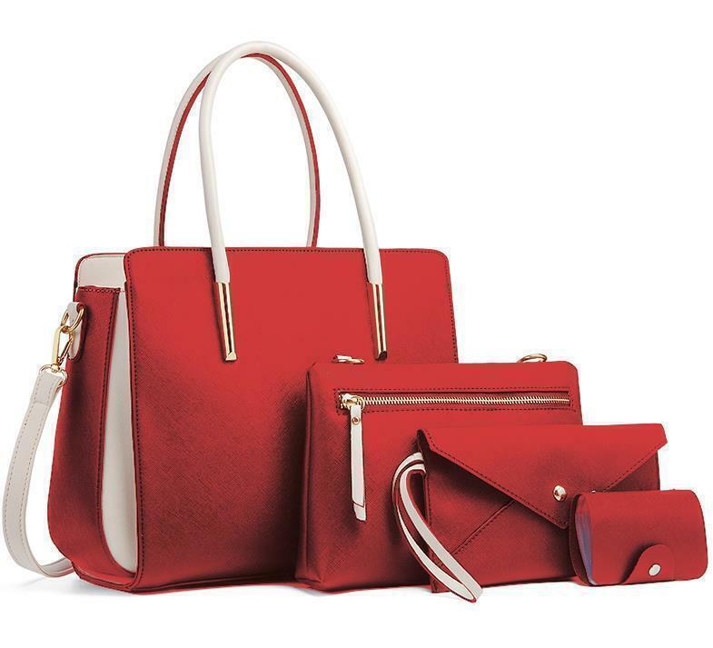 Shoulder bag big size sets for ladies 4X1 trendy women purses and handbags
