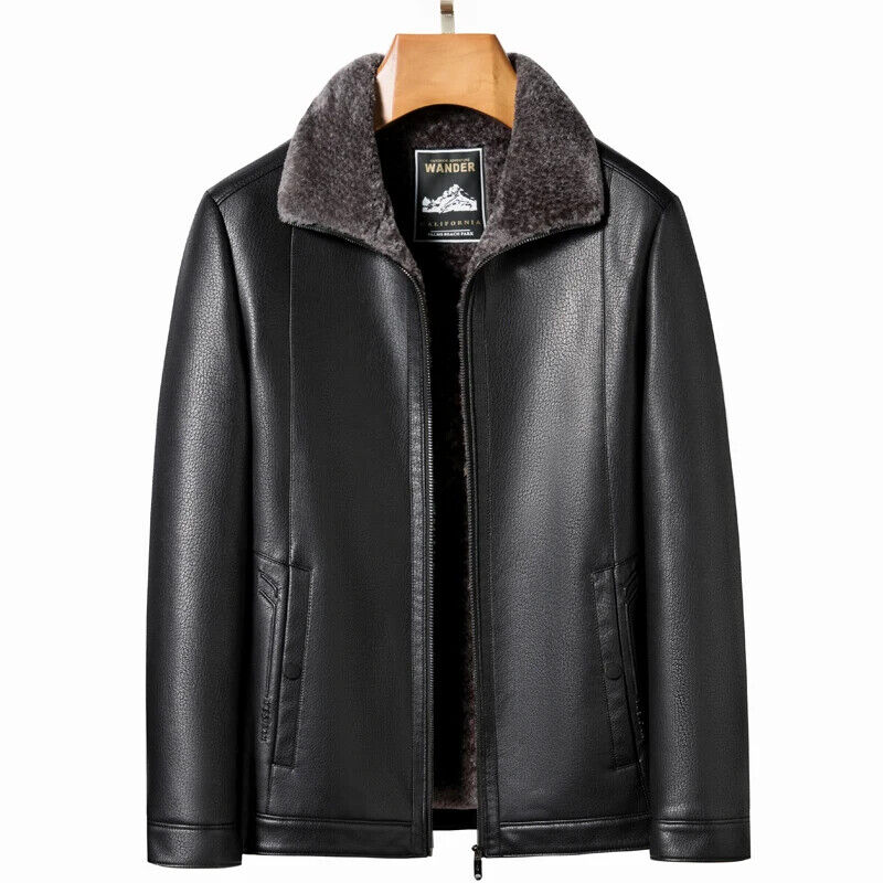Sheepskin Jacket Autumn Winter Men's Collar Thick Middle Young Man's