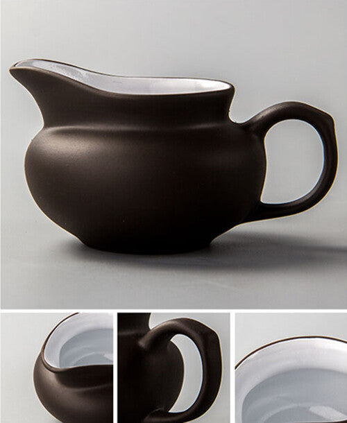 Chinese Zisha Purple Clay Pitcher Porcelain Fair Cup With Handle Tea Accessories