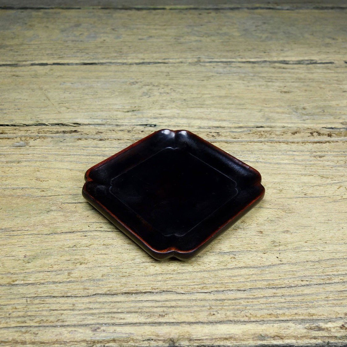Antique Style Sandalwood Carved Square Tea Coaster Cup Pad Table Protector 8cm