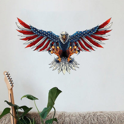 AmericanFlag Bald Eagle Decoration Metal Wall Pendant Indoor Wall Hanging Crafts