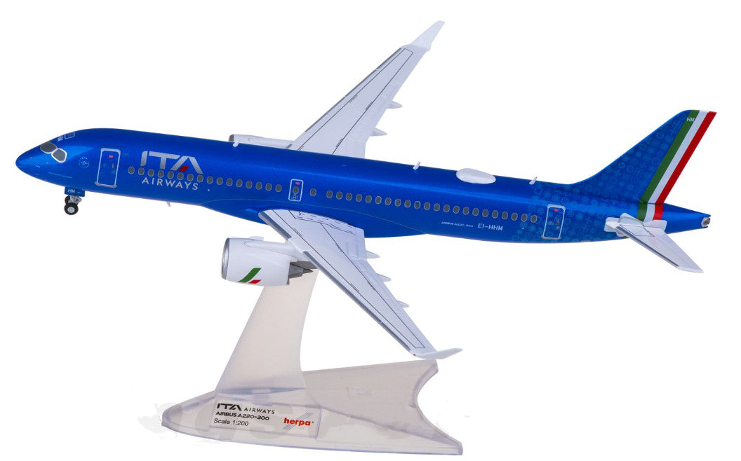 1:200 Herpa ITA Airways AIRBUS A220-300 Passenger Plane Diecast Aircraft Model