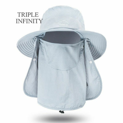 Summer Large Bucket Hat Foldable Breathable Hiking Fishing Camping 10*56-60 CM