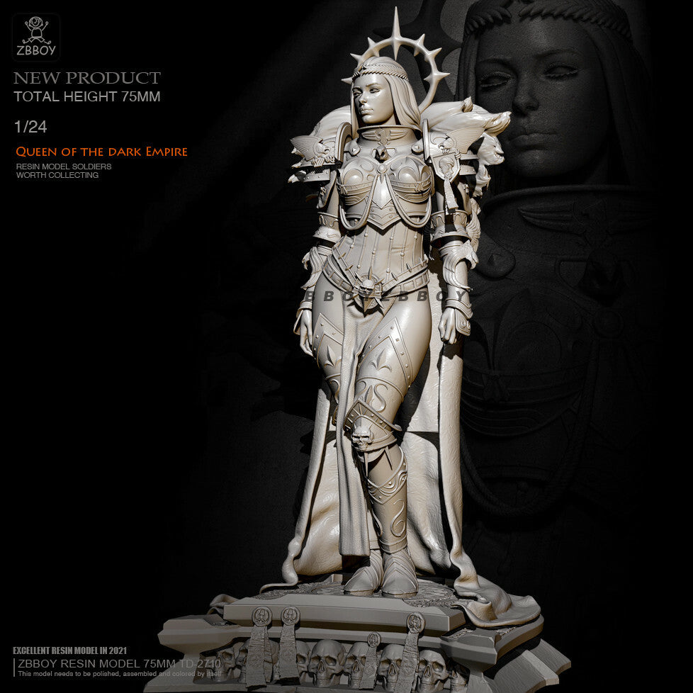 1/24 resin figure model kit Queen of the dark Empire Unassembled Unpainted