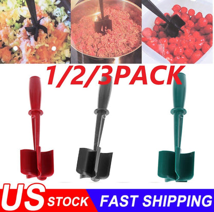 Meat Hamburger Chopper Heat Resistant Utensil Ground Beef Potato Masher Spatula