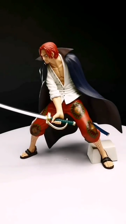 Anime One Piece Red-Haired Shanks PVC Action Figure Statue Collectible Model Toy
