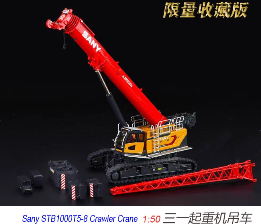 1:50 SANY STB1000T5-8 Crawler Crane Construction Machine Equipment Diecast Model