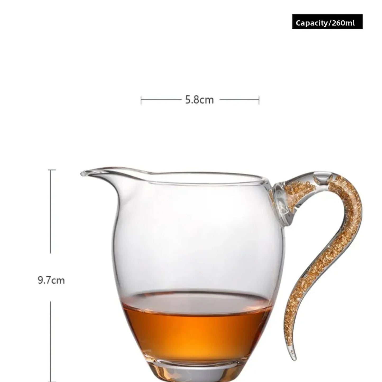 Japanese Borosilicate Fairness Cup 260ml 8.8oz Tea Pitcher Kung Fu Tea Set
