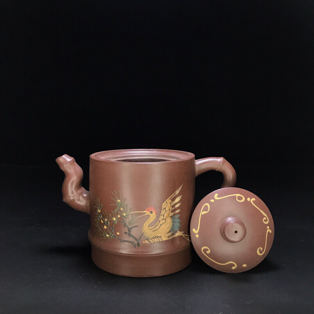 Chinese Yixing Zisha Clay Handmade Exquisite Teapot （竹筒壶 底款：汪寅仙）