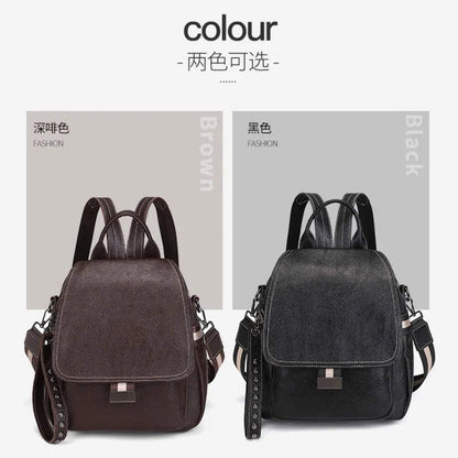Genuine Leather Backpack Anti Theft Vintage Style