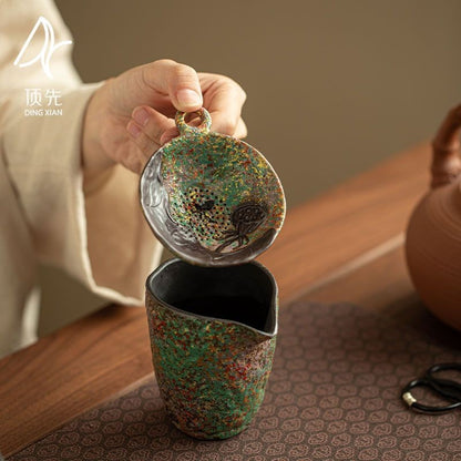 Vintage Old Rock Clay Lotus Seed Pod Gongfu Tea Strainer