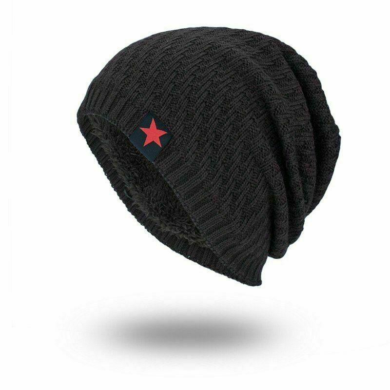 Fashion Soft Cap Men's Hat Beanie Hat Autumn Winter Cap Wool Knitted Warm Hats