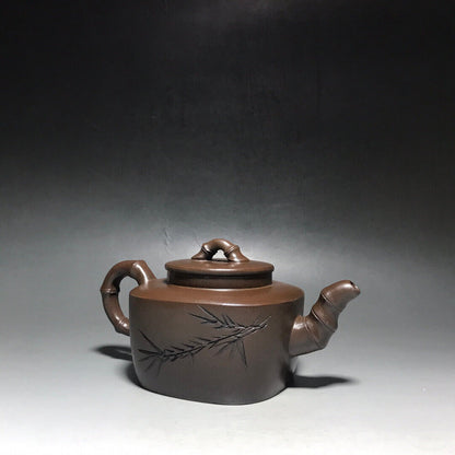 Chinese Yixing Zisha Clay Handmade Exquisite Teapot（竹韵 底款：顾景舟）