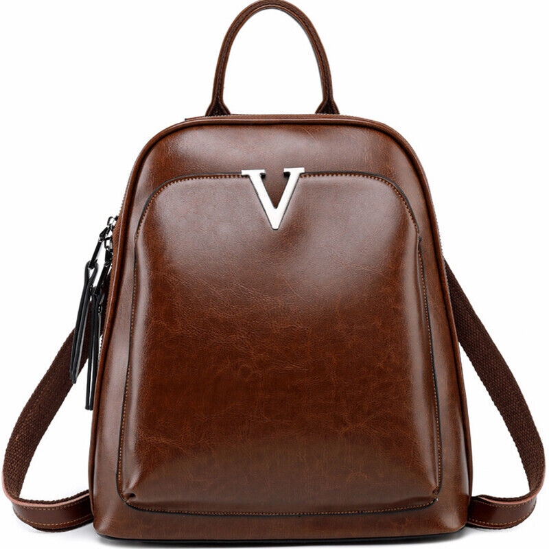 100% Genuine Leather Women's Backpack Travel Bag Rucksack Crossbody Handbags