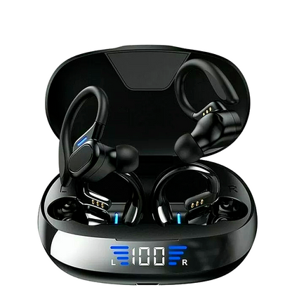 Bluetooth Headset 5.0 Wireless Earphones Earbuds For Gym Ear Hook Headphones 9D