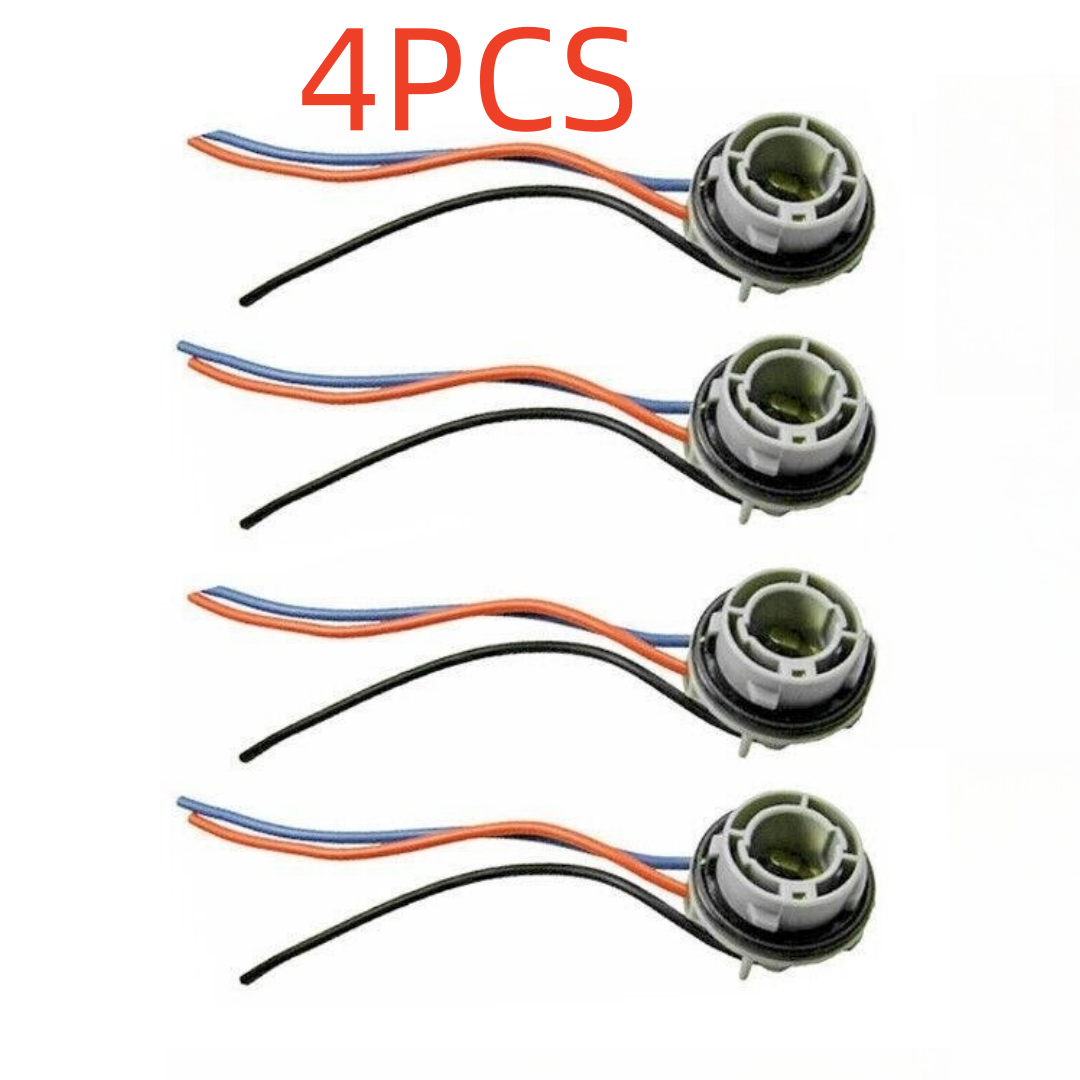 2/4/8Pcs 1157 2057 2357 LED Pig Tail Plug Stop Brake Turn Light Bulb Socket Wire