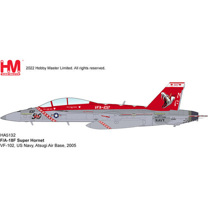 HM 1/72 F/A-18F Super Hornet Fighter Model VF-102 Squadron US Navy 2005