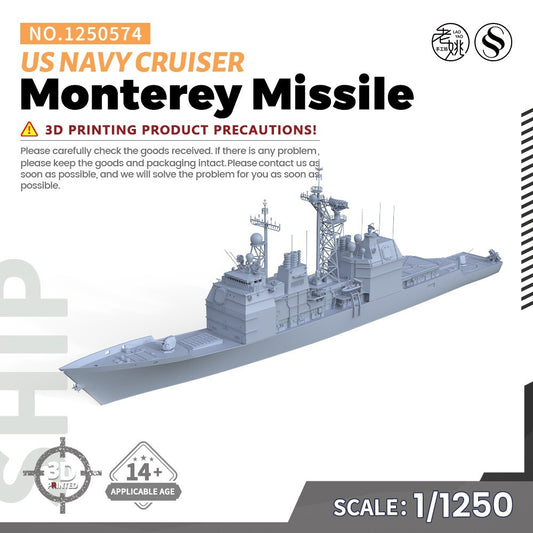 SSMODEL SSC1250574 1/1250 Military Model US Navy Monterey Missile Cruiser
