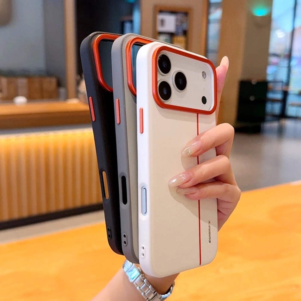 iPhone 17 Pro Max Case – Luxury PU Leather Cover