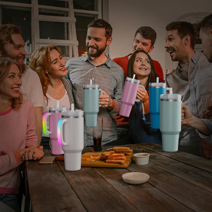 6 Colors LED Light-Up Tumbler Handle for Stanley 40oz/30oz, Comfortable Cup Hand