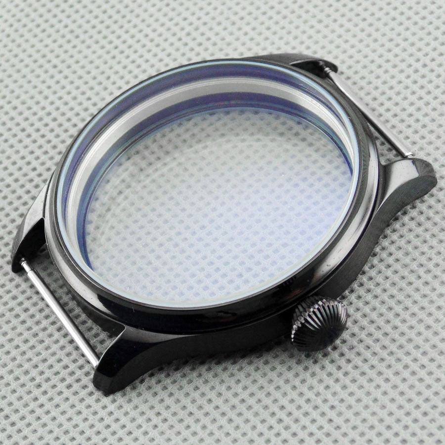 44mm Stainless Steel Watch Case Fit For Seagull ST3600 ETA 6497 6498 Movement G
