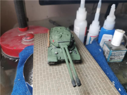 1:72 Scale WW II CCCP ST-II THE DOUBLE SHOTS Tank Model Painted Finished