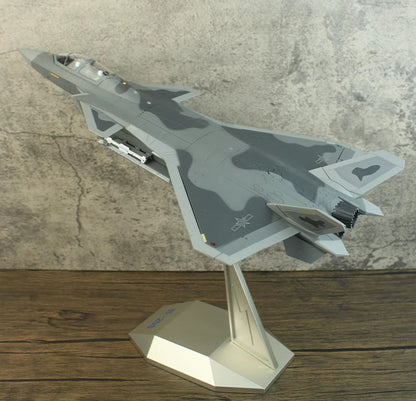 1:50 42CM China Air Force J-20S Stealth Fighter Plane Diecast Aircraft Model