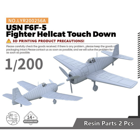 LYR200256A 1/200 Military Model Kit USN F6F-5 Fighter Hellcat Touch Down