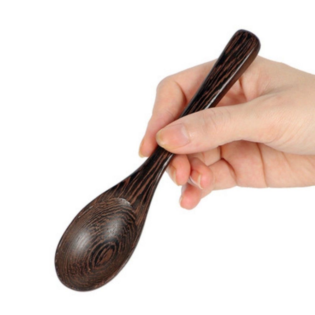 Wooden Bowls 1-5Pcs Natural Coconut Shell Salad Snacks Serveware Tableware Spoon
