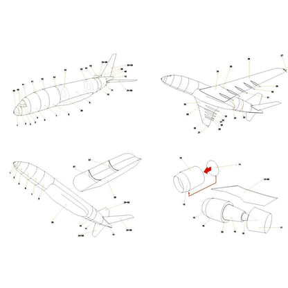 1/300 A380 Qantas Airways Civil Airliner Paper Model Unassembled Aircraft DIY e