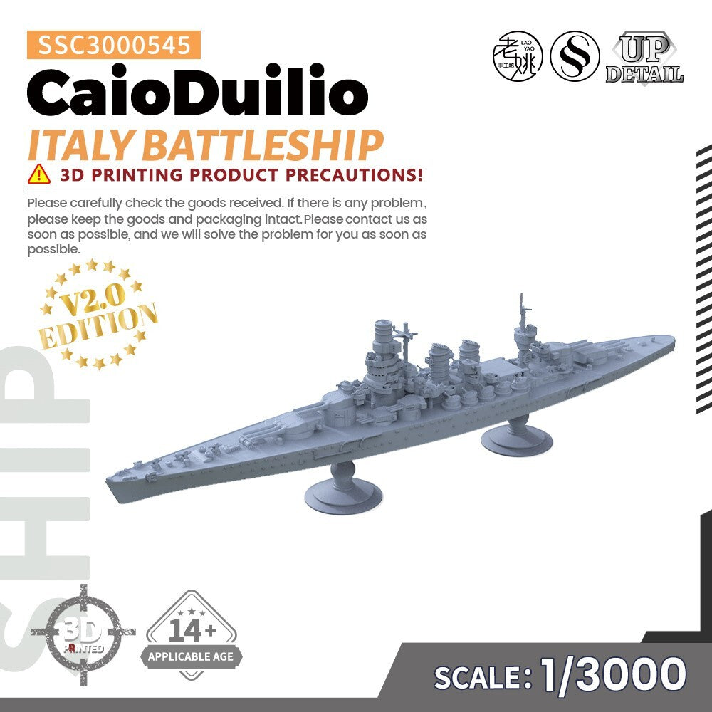 SSMODEL SSC3000545 1/3000 Military Model Kit Italy CaioDuilio Battleship