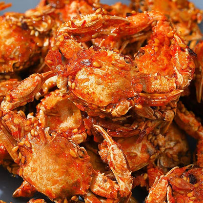Tasty Snack: Crispy Sweet & Spicy Small Crabs. 55g per Bag.