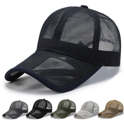 Trucker Cap Mesh Caps Snapback Hat Fishing Hat Full Hollow Outdoor Summer Caps