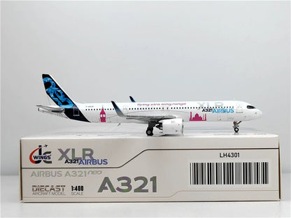 JC Wings for Airbus A321neo XLR F-WXLR Flying Xtra Long Range 1/400 Plane Model