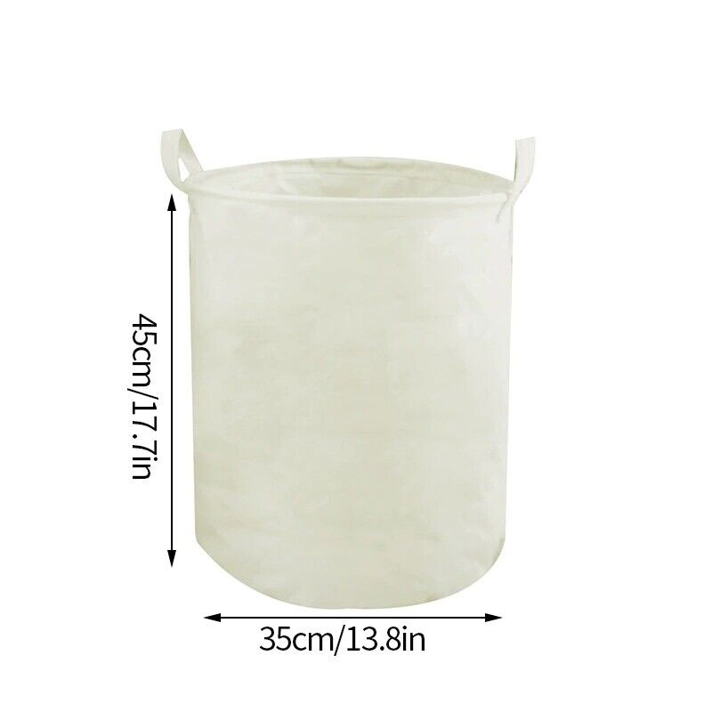Laundry Basket Folding Dirty Clothes Organizers Storage Bag 50x40cm Cotton Linen
