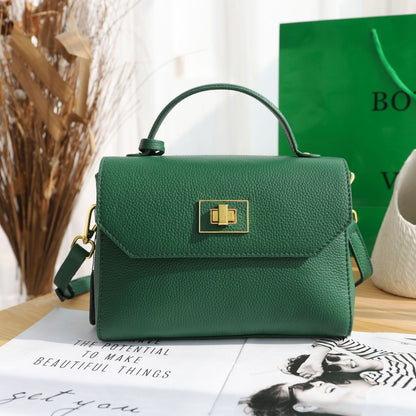 White Elegant Tote Bag Genuine Leather Handbag Cowhide Shoulder Crossbody Bags